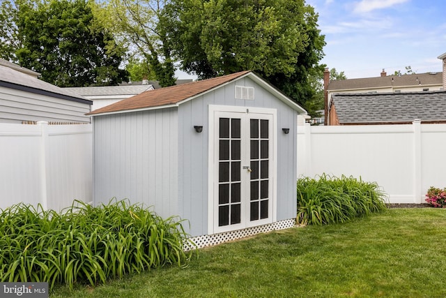 view of shed