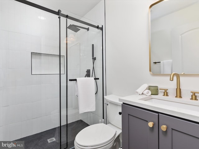 139 Laura Ct, Basye, VA 22810 - full bath featuring toilet, vanity, and a stall shower
