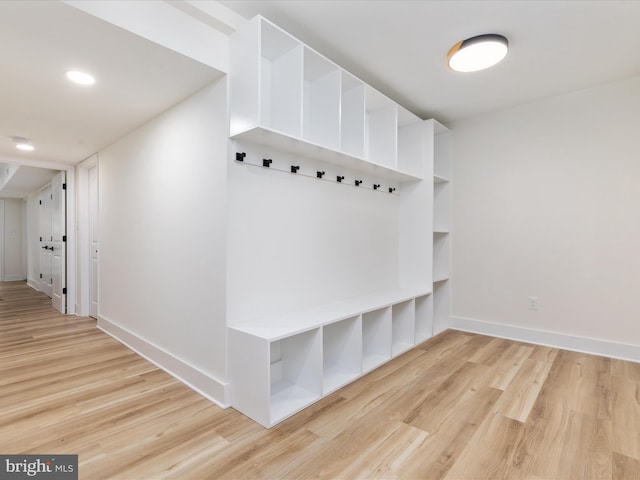 139 Laura Ct, Basye, VA 22810 - mudroom with light wood-type flooring, baseboards, and recessed lighting
