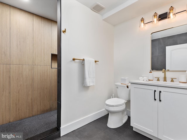 139 Laura Ct, Basye, VA 22810 - full bath with vanity, toilet, tile patterned floors, a shower, and baseboards