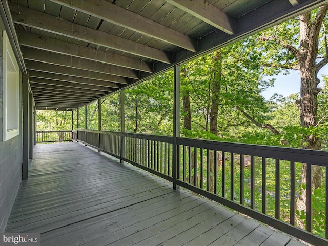 139 Laura Ct, Basye, VA 22810 - view of wooden terrace