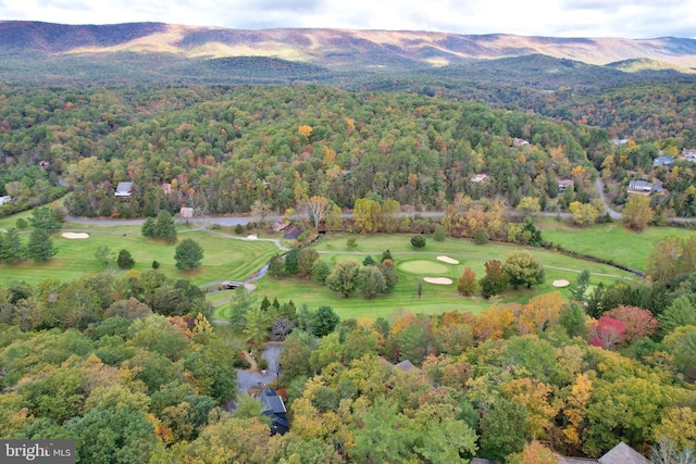 139 Laura Ct, Basye, VA 22810 - aerial view of mountains, a forest, and a local golf course