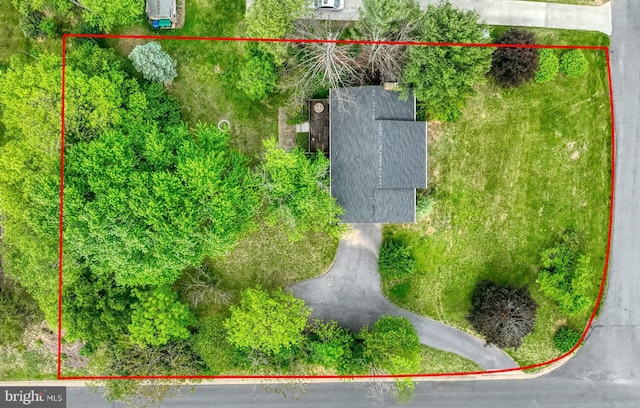 320 Dawn Ave, Woodstock, VA 22664 - aerial view of property and surrounding area with property parcel outlined