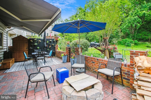 view of patio / terrace with outdoor dining area