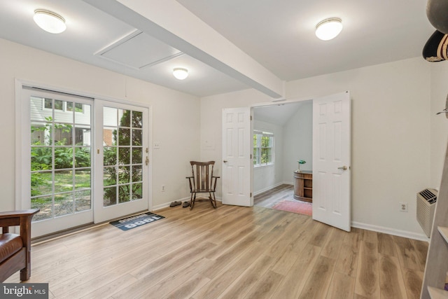 6813 Jeremiah Ct, Fairfax Station, VA 22039 - doorway to outside with light wood-style floors and baseboards