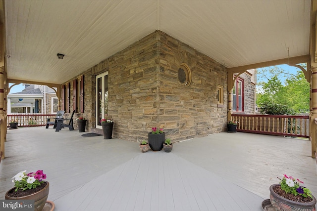 view of patio / terrace with covered porch