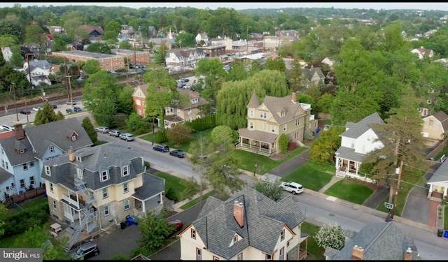 aerial perspective of suburban area