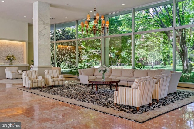 4201 Cathedral Ave NW Unit 415E, Washington, DC 20016 - community lobby with a wall of windows