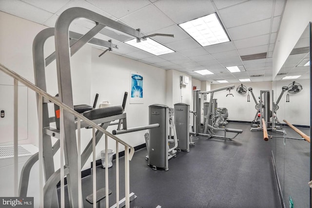 4201 Cathedral Ave NW Unit 415E, Washington, DC 20016 - gym featuring a drop ceiling