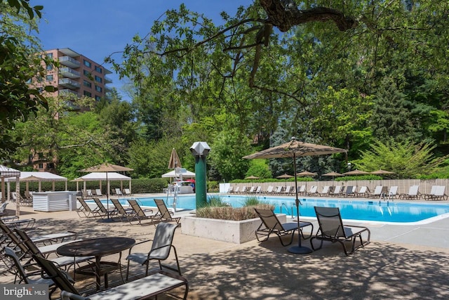 4201 Cathedral Ave NW Unit 415E, Washington, DC 20016 - community pool featuring a patio area