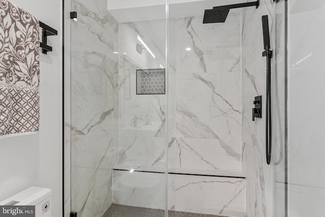 1440 Oak St NW Unit 1, Washington, DC 20010 - full bathroom with a marble finish shower and toilet