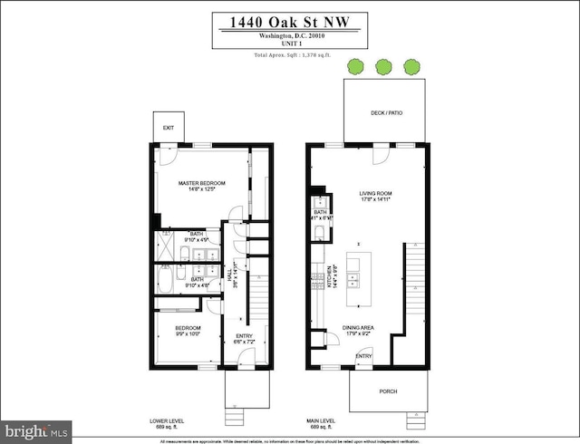 1440 Oak St NW Unit 1, Washington, DC 20010 - property floor plan