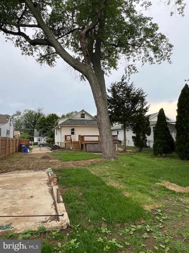 41 N Clinton Ave, Maple Shade, NJ 08052 - view of yard with a deck