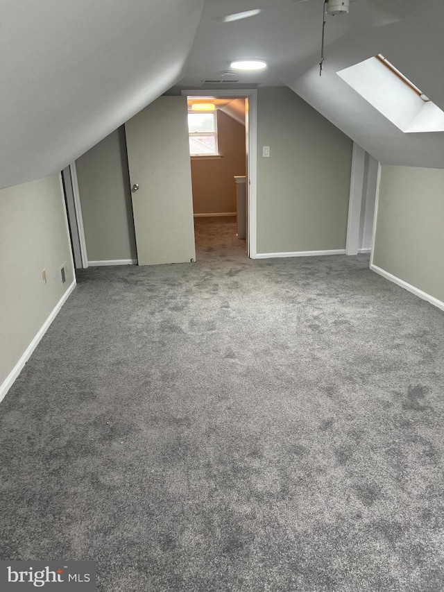 41 N Clinton Ave, Maple Shade, NJ 08052 - bonus room featuring a skylight, lofted ceiling, and carpet floors