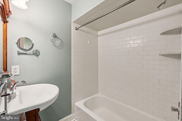 326 S 17th St Unit 3, Philadelphia, PA 19103 - bathroom featuring shower / tub combination and a sink