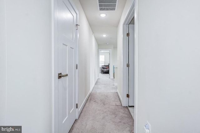 4801 Railway Cir, Monrovia, MD 21770 - corridor featuring light colored carpet, baseboards, and recessed lighting