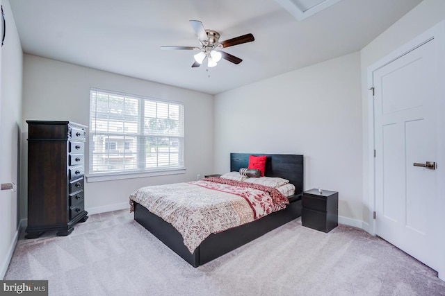 4801 Railway Cir, Monrovia, MD 21770 - bedroom featuring light colored carpet, baseboards, and a ceiling fan