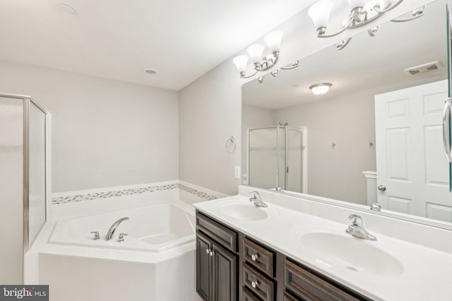 199 Colbert St, Taneytown, MD 21787 - full bath with a bath, a stall shower, and double vanity