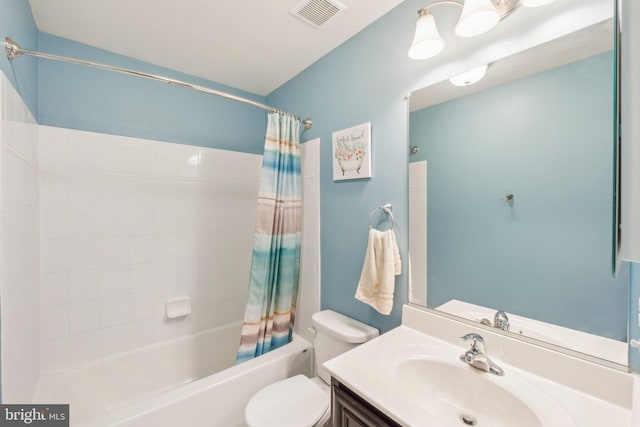 199 Colbert St, Taneytown, MD 21787 - bathroom featuring toilet, shower / bath combination with curtain, and vanity