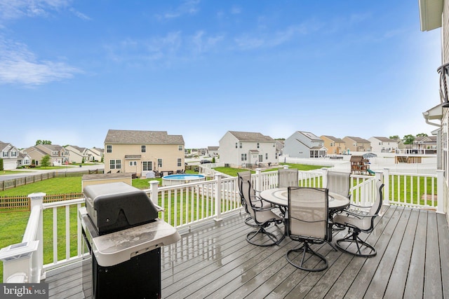 199 Colbert St, Taneytown, MD 21787 - deck featuring a residential view and outdoor dining area