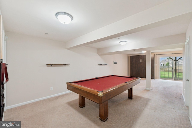 199 Colbert St, Taneytown, MD 21787 - playroom with light carpet, pool table, and baseboards