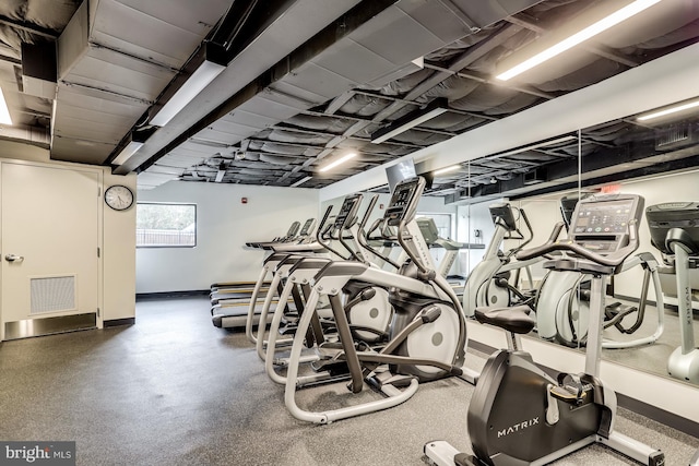 3800 Fairfax Dr Unit 1011, Arlington, VA 22203 - exercise room featuring baseboards