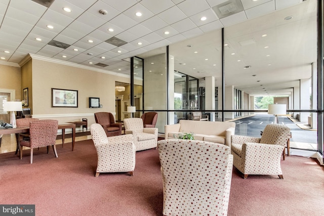 3800 Fairfax Dr Unit 1011, Arlington, VA 22203 - common area with crown molding and recessed lighting