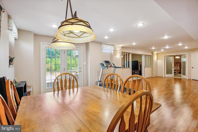 7229 Antares Dr, Gaithersburg, MD 20879 - dining space with recessed lighting and light wood-style floors