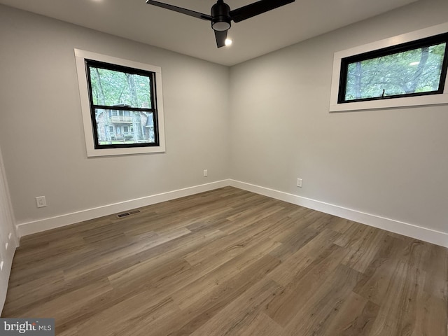 5 Kent Ave, Ocean View, DE 19970 - empty room with ceiling fan, baseboards, dark wood-style flooring, and recessed lighting