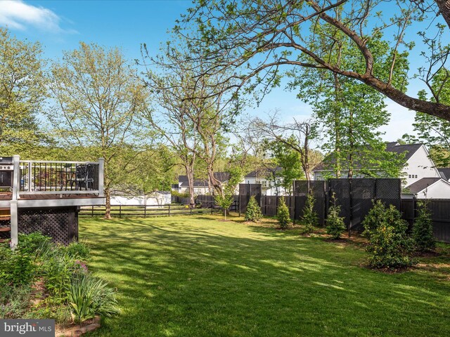 35513 Sourwood Pl, Round Hill, VA 20141 - view of yard featuring a wooden deck