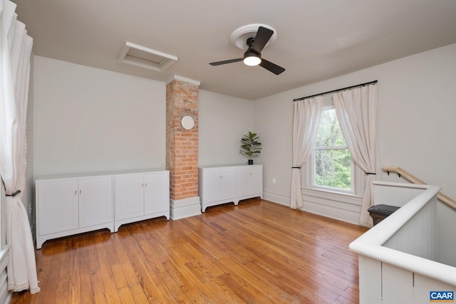 2010 White Bridge Rd, Waynesboro, VA 22980 - bedroom with attic access, light wood-style flooring, and a ceiling fan