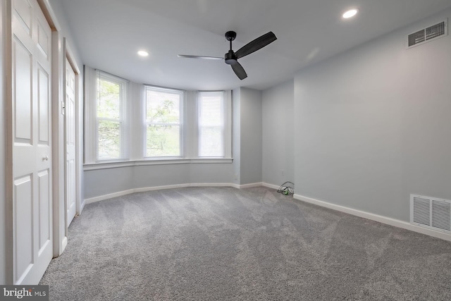 550 N 58th St, Philadelphia, PA 19131 - carpeted empty room with ceiling fan, baseboards, and recessed lighting