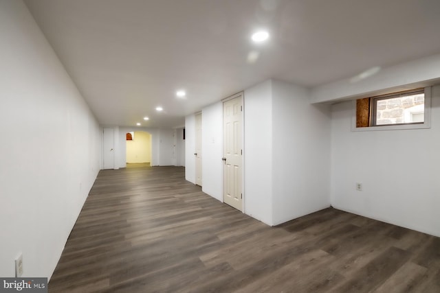 550 N 58th St, Philadelphia, PA 19131 - basement featuring recessed lighting and dark wood-style flooring