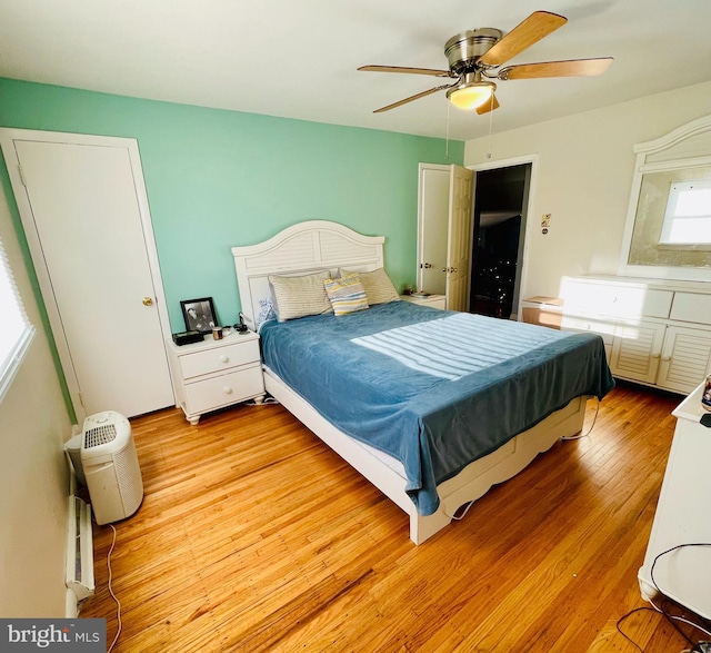 218 Hendrickson Ave, Beverly, NJ 08010 - bedroom with light wood-style floors and ceiling fan