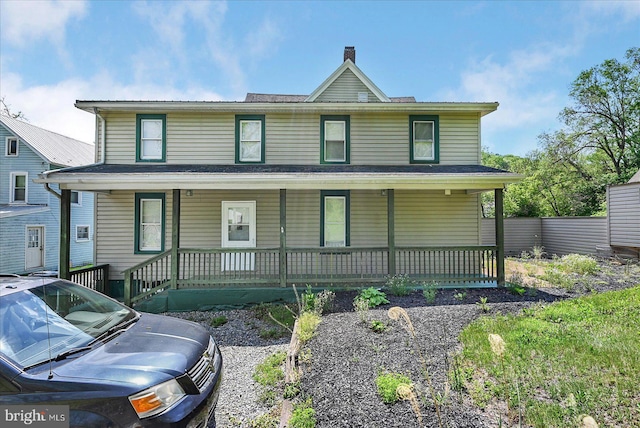 view of front of home with a porch