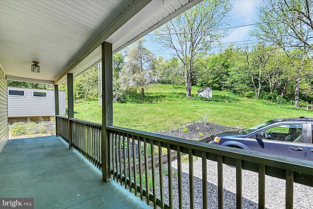 view of patio / terrace with a porch