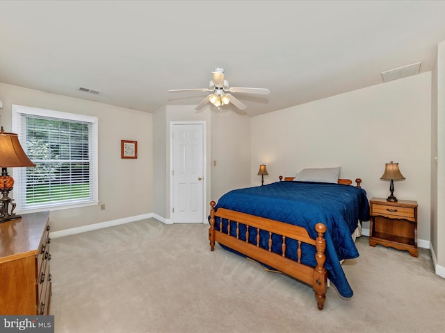 16013 Pheasant Ridge Ct, Woodbine, MD 21797 - bedroom with light carpet, baseboards, and a ceiling fan