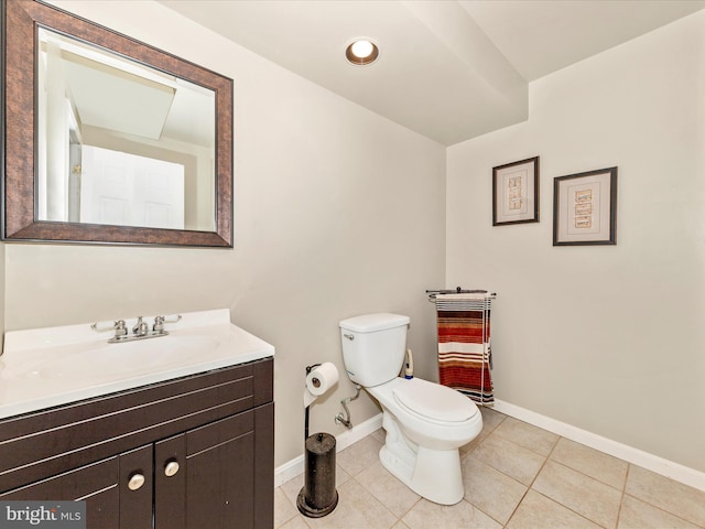 16013 Pheasant Ridge Ct, Woodbine, MD 21797 - bathroom with toilet, vanity, baseboards, and tile patterned floors