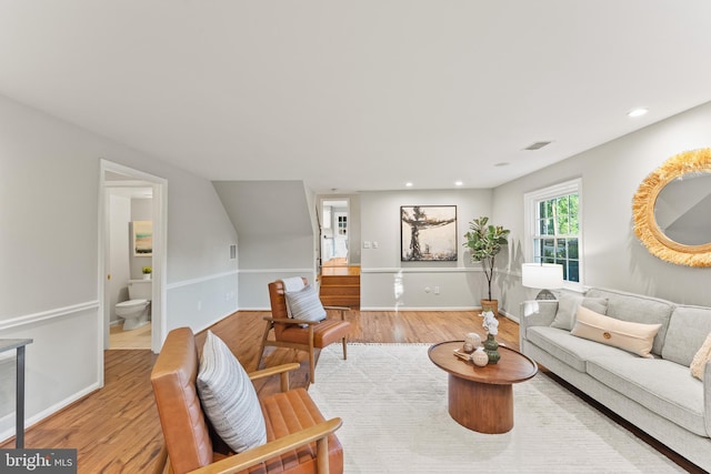 13429 Locksley Ln, Silver Spring, MD 20904 - living area with light wood-style flooring, recessed lighting, and baseboards