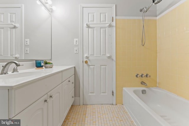 13429 Locksley Ln, Silver Spring, MD 20904 - full bathroom featuring tile patterned flooring, shower / tub combination, and vanity