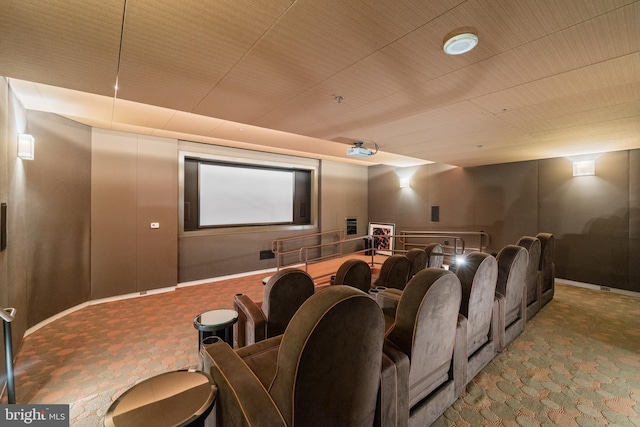 5750 Bou Ave Unit 1113, Rockville, MD 20852 - cinema room featuring carpet floors and baseboards