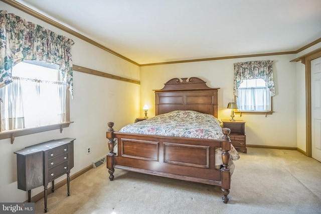 256 Crystal Ter, Haddonfield, NJ 08033 - bedroom featuring carpet floors, ornamental molding, and baseboards