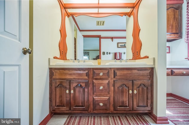 256 Crystal Ter, Haddonfield, NJ 08033 - full bath with double vanity and baseboards