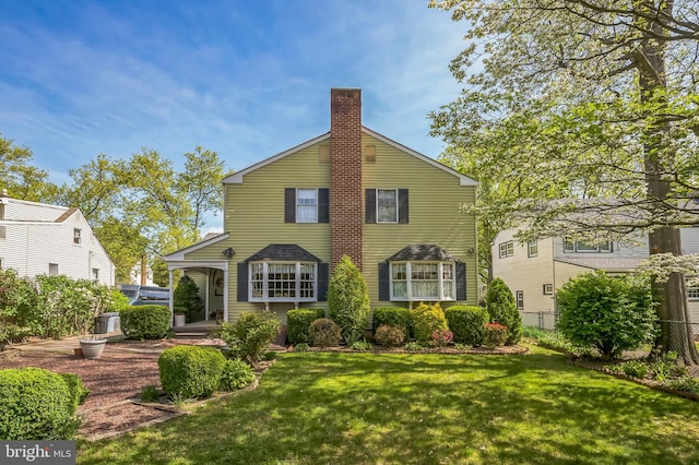 256 Crystal Ter, Haddonfield, NJ 08033 - rear view of property featuring a chimney