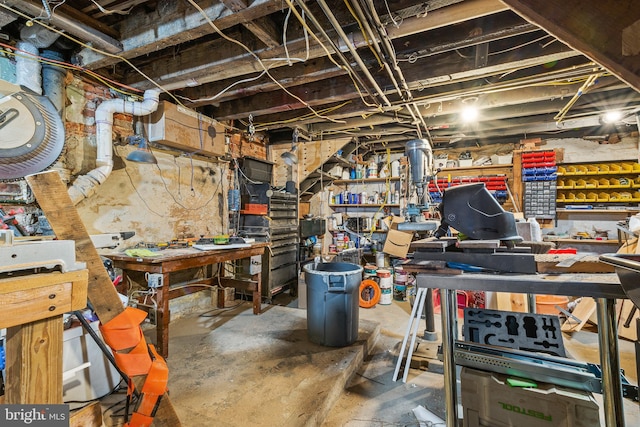17 W Chase St, Baltimore, MD 21201 - unfinished below grade area featuring a workshop area