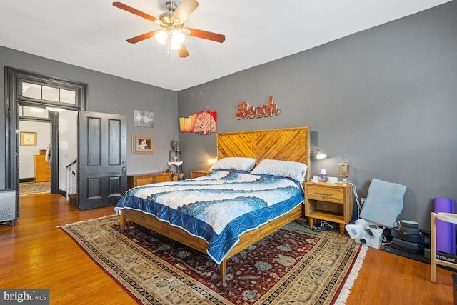 17 W Chase St, Baltimore, MD 21201 - bedroom featuring wood finished floors and a ceiling fan