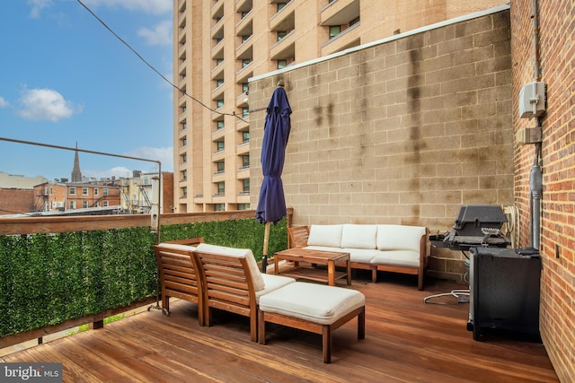 17 W Chase St, Baltimore, MD 21201 - deck with an outdoor living space