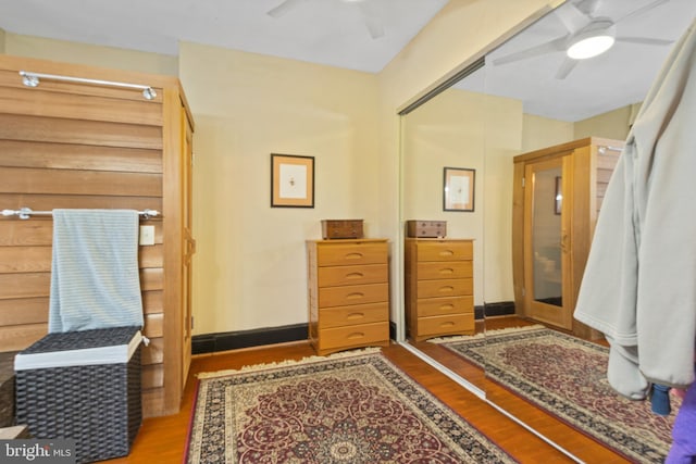 17 W Chase St, Baltimore, MD 21201 - bathroom featuring ceiling fan and wood finished floors