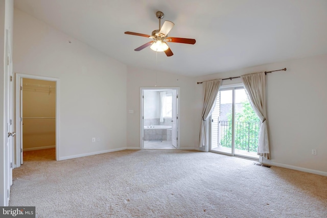 2527 Campus Way N Unit 69, Lanham, MD 20706 - carpeted spare room with vaulted ceiling, a ceiling fan, and baseboards