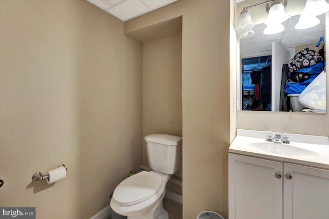 half bath with toilet and vanity